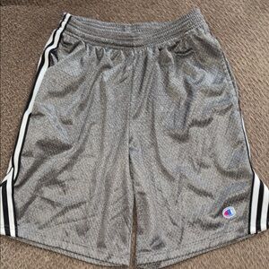 Champion Gray Mesh Athletic Basketball Shorts - Men's Size Small, 8.75" Inseam